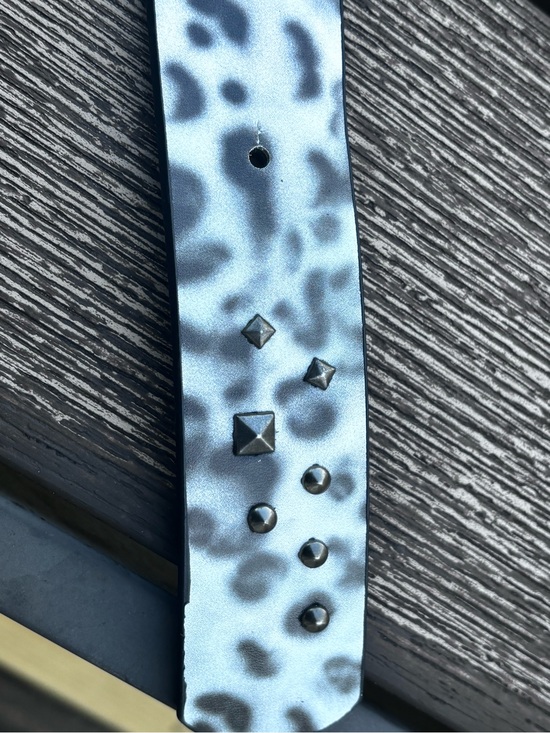 Jaded London ScreamTeeth Leopard Leather Belt Size OS main image 7